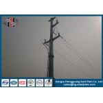 Conical Steel Transmission Pole Distribution Transformer Octagonal Electric Metal Pole for sale