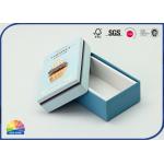 350gsm Chrome Paper Material 2 Pieces Blue Custom Paper Gift Box for sale