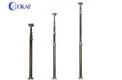 China Manual Telescopic Mast Pole , Mobile Telescoping Camera Mast / Antenna Mast With Lock supplier