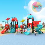 Planet Theme Industrial Playground Set Slide Customized  Childrens Indoor Slides