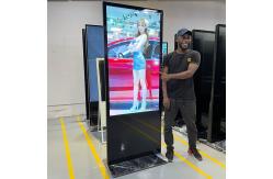 China Multi language Floor Standing Digital Signage Touch Screen Kiosk Advertising Video Player supplier