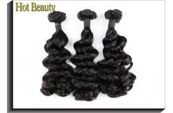 China Unprocessed 7A Grade Virgin Hair Funmi Human Hair Double Drawn Weave Spanish Curl supplier