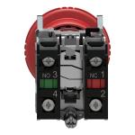 Schneider Electric Mushroom Head Emergency Stop Button Switch XB4BS8445 3A Current 600 VAC Voltage Rating for sale