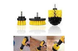 China 225g Yellow Colour Drill Scrubber Brush Attachment Scrubber Cleaning Kit 9cm supplier