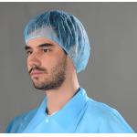 Nonwoven Round Crimped Pleated Strip Clip Mop Cap PE Bouffant Shower Bathing Hotel Cap for sale