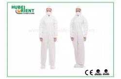 China Polypropylene Disposable Protective Coveralls With Hood And Feetcover supplier