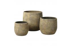 China Hand Carved Frost Resistant GRC Planter Pots With Drainage Holes Customizable supplier