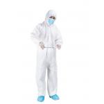 White Disposable Protective Gown Dustproof Anti Droplet Suit Medical Coverall for sale