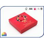 Acrylic Diamond Decorated Custom Gift Red Box Gold Stamping Logo for sale