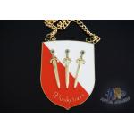 3 Sword Designed Soft Enamel Medals With Epoxy Antique Gold Plating for sale