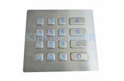 China Rugged Backlit Metal Keypad With 16 Keys for Security Access Control System supplier