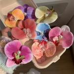 Hot Selling Artificial Floral Orchid Hairpins Flower Hair Clip Seaside Vacation Hair Accessories for sale