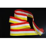 Fashional Design Custom Award Ribbons , Medal Neck Red/White/Yellow Ribbons for sale