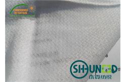 China Circular Knit Stretch Interlining Material C5027WS With Double Dot PES Coating supplier