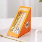Portable Triangular Cardboard Sandwich Box Packaging Eco Friendly Food Grade for sale