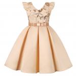 Little Flying Sleeve Summer Children'S Clothing Sequin Dress Festive Party for sale