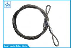 China SGS Extension Spring Safety Cable 3mm Stainless Steel Wire Rope With Loop End supplier