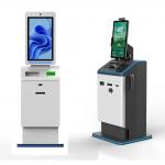 21.5 Inch Hotel Lobby Self Service Check In Kiosk With Passport Scanner / Key Dispenser for sale