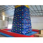 Factory Commercial Inflatable Rock Climbing Wall Fireproof PVC Tarpaulin For Kids for sale