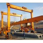 Double Girder Electric Tire Mobile Gantry Cranes Synchronized And Coordinated for sale