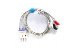 China Mindray Datascope Simens ECG Cables And Leadwires 3 Leads Clip End supplier