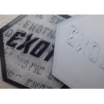 TPU Embossed Logo Self Adhesive Patches For Clothes / Bags / Hats