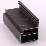 OEM Extruded Aluminum Profiles , Window Aluminum Profile Black Powder Coating for sale