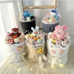 Valentine's Day Gift Idea Creative Plush Doll with Light Simulation Bouquet and Multiple Color Options for sale