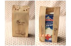 China Bread / Milk Kraft Paper Bags Laminated Multi-Layers With Clear Window supplier