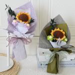 Flowers Variety Hand-knitted Woolen Knit Bouquet Perfect Gift for Girls' Birthday or Graduation for sale