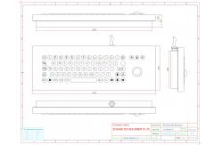 China IP65 Industrial Metal Rugged Keyboard with trackball , Desktop computer keyboard supplier