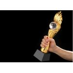 Custom Made Resin Trophy Cup / Award Cups Trophies With Crystal Ball for sale
