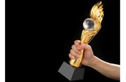 China Custom Made Resin Trophy Cup / Award Cups Trophies With Crystal Ball supplier