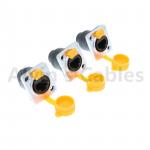 Alvin's Cables RJ45 Waterproof Connector Sockets IP65 Ethernet Panel Mount RJ45 Connector 3 Pcs for sale