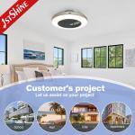 Smart App Control LED Invisible Ceiling Fan For Bedroom 20 Inch 27W