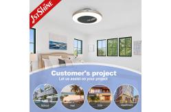 China Smart App Control LED Invisible Ceiling Fan For Bedroom 20 Inch 27W supplier