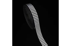 China Eco-friendly Webbing With Reflective Pattern Heat Transfered On supplier