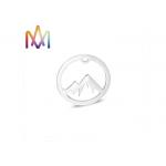 2.2g Mountaineering Enthusiasts Stainless Steel Hollow Charms for sale