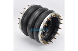 China 360306H-3 Industrial Air Springs Triple Convoluted Rubber Bellows With 280mm Nominal Diameter supplier
