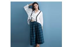 China cotton blue & white gingham dress fashionable n casual supplier