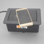 Office Desk Worktop Pop Up Electrical Extension Power Outlet With Qi Wireless Charger for sale