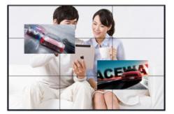 China 4K TFT 55in 240VAC LCD Video Wall Display 350cd/m2 supplier