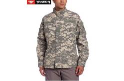 China Anti UV Army Camouflage Clothes With Zigzag Stitched Mandarin Collar supplier