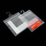 Biodegradable Clear Garment Poly Packaging Bag With Hook for sale