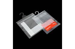 China Biodegradable Clear Garment Poly Packaging Bag With Hook supplier