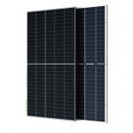 Black 350W Polycrystalline PV Solar Panel Bifacial Dual Glass for sale