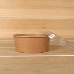 Food Grade Leakproof Customized Take Away Recyclable Grease Resistant 1015ml Kraft Paper Bowl for sale