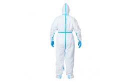 China ISO 13688 EN14126 PPE White Protective Coverall Suit  185cm supplier