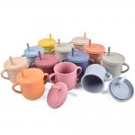 5.3oz 150mL Silicone Sippy Straw Cup -40C To 230C Temperature Range