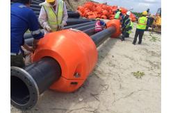 China High Strength HDPE Pipe Floater With Tensile Strength 15MPa And Aging Resistant supplier